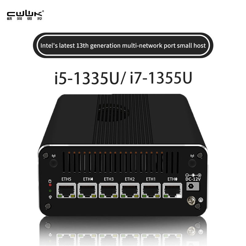 I5-1335U/I7-1355U 13th Generation 2.5G Soft Router Intel 6X Intel I226-V Fanless Mini PC Firewall Device Proxmox Pfsense